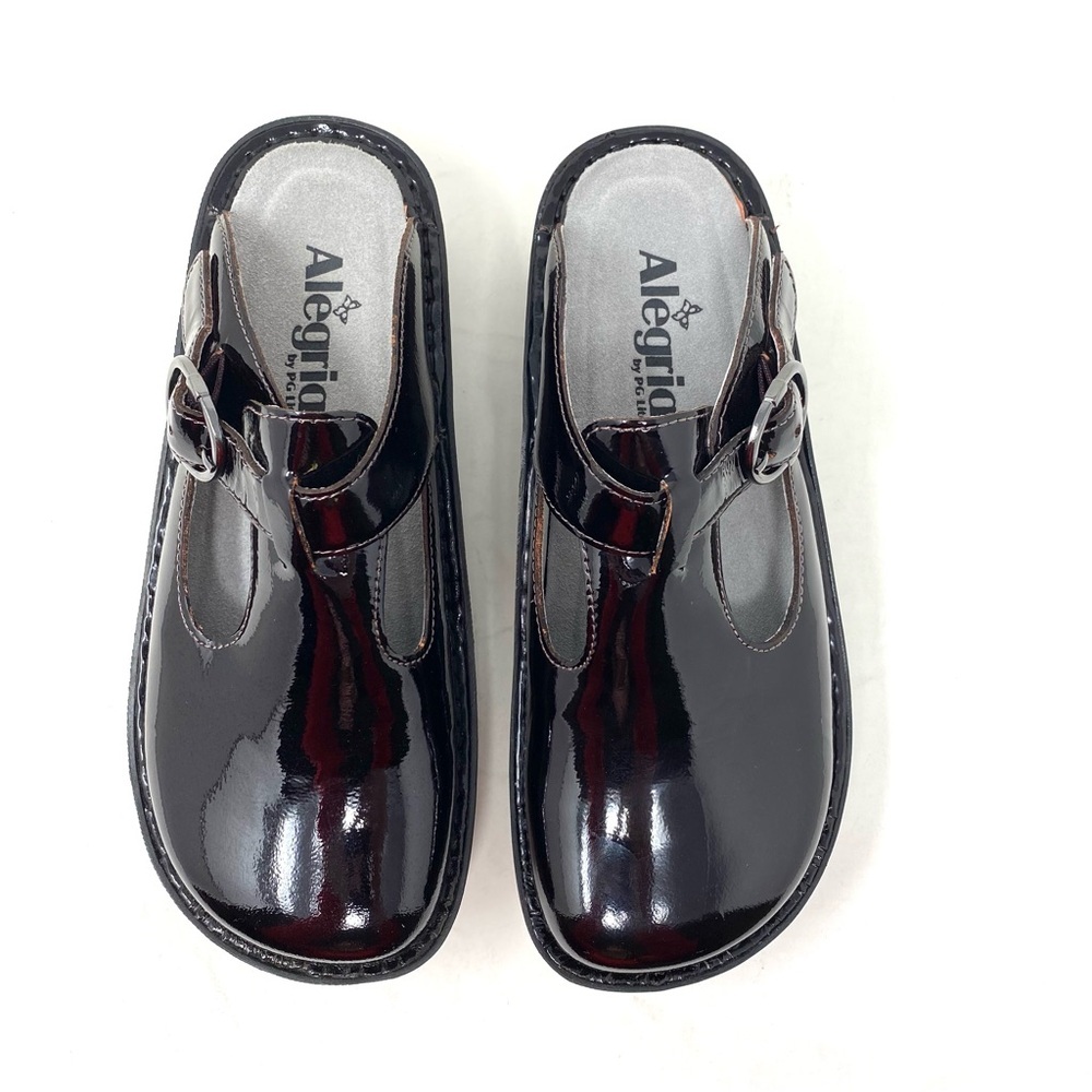 Alegria Professional Classic Black Cherry Patent Leather Clog APMA - Picture 5 of 9